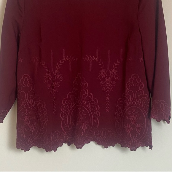 Zac & Rachel Bohemian Embroidered Blouse Top Size Small - Picture 7 of 13